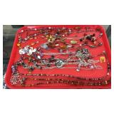 TRAY OF ASST BEADED JEWELRY