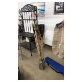 GLASS JAR W/DECORATIVE BRANCHES