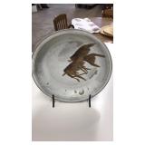 FISH PLATE POTTERY WITH STAND