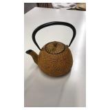 CAST IRON TEA POT, JAPANESE SIGNED