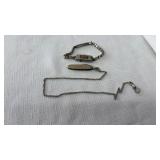 ANTIQUE BULOVA LADIES WATCH &POCKET KNIFE ON CHAIN