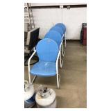 4 VNTG. METAL PATIO CHAIRS