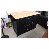 ROLLING KITCHEN ISLAND CABINET