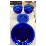 9PC COBALT BLU DISHES
