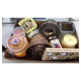 LOT OF ASST. CANDLES AND CANDLE HOLDERS