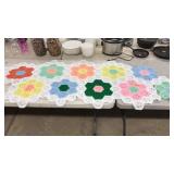 HAND CROCHETED HONEY COMB BLANKET