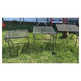 3 NESTING METAL TABLES