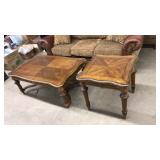2 PC COFFEE TABLE SET W/CARVED LEGS