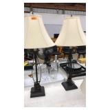 PAIR OF SIDE TABLE LAMPS WITH SHADES