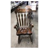 STENCIL BACK PINE ROCKER