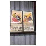 2 MADRID BULL FIGHTING POSTERS