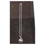 STERLING HORSE & RIDER NECKLACE