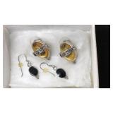 2 PAIRS OF STERLING EARRINGS