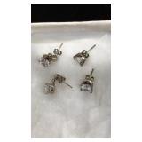 2 STERLING & SEMI PRECIOUS STONE EARRINGS