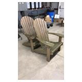 PAIR OF WOOD ADAEONDECK CHAIRS