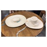 PAIR OF LADIES STRAW HATS