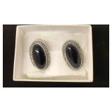 L. PLATERO STERLING & ONYX EARRINGS