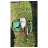 HAND SEEDER, SPRAYER, SPRINKLER, HOSE ATTATCHMENT