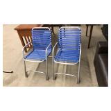 2 ALLUMINUM FRAMED OUTDOOR CHAIRS