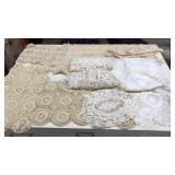 HAND CROCHETED RUNNERS AND DOILIES