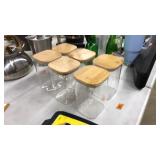 6 GLASS CANISTER SET