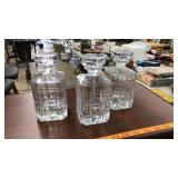 3 CRYSTAL DECANTERS
