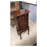 CHERRY JEWLERY CABINET ON LEGS