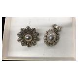 STERLING SUNFLOWER PENDANT