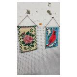 2 PC HAND MADE BEADED ART