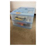 PLASTIC ORGANIZER W/ASST. CRAFT SUPPLIES