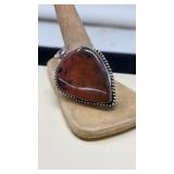 MAHOGANY OBSIDIAN & SILVER PENDANT