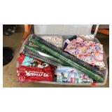 BOX OF ASST WRAPPING SUPPLIES & GIFT BAGS