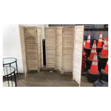 WOOD ROOM DIVIDER, 7 PANELS
