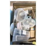 BOX OF ASST. TUBE BULBS, PLUGS, MISC