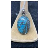 TURQUOISE & STERLING PENDANT