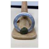 TURQUOISE & SILVERED PENDANT