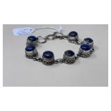 STERLING & LAPIS AZULI BRACELET