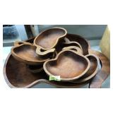 WOOD CARVED BOWLS