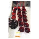 LOT OF ASST. RUBY RED GLASSWARE