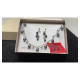 PEARL & STERLING NECKLACE NIB