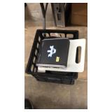 CRATE WITH SPEAKERS & 1200WATT AUTOTEK CAR AMP