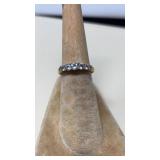 SEMI PRECIOUS STONE & DIAMOND CHIP RING