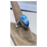 STERLING & SEMI PRECIOUS STONE RING