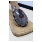 STERLING & AGATE PENDANT