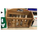 WOODEN MAGAZINE RACK