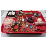 TRAY OF ASST COSTUME JEWELRY