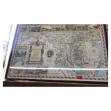 THE OLD LINE STATE OF MARYLAND FRAMED MAP