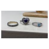 3 ASST LADIES RINGS