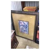 LARGE FRAMED TROPICAL PLANT PRINT