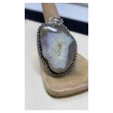 AGATE & SILVER PENDANT